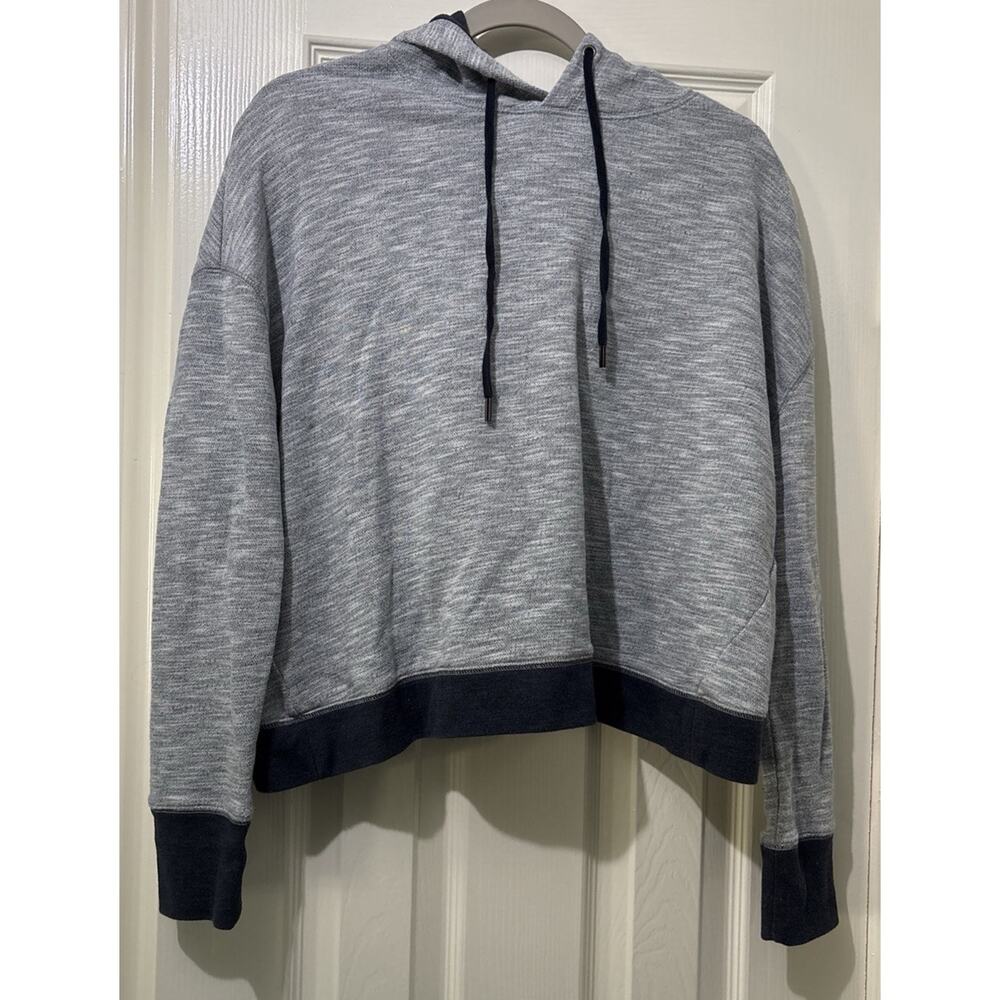 Banana Republic Open Back Sweatshirt Hoodie Blue Size Medium Athleisure